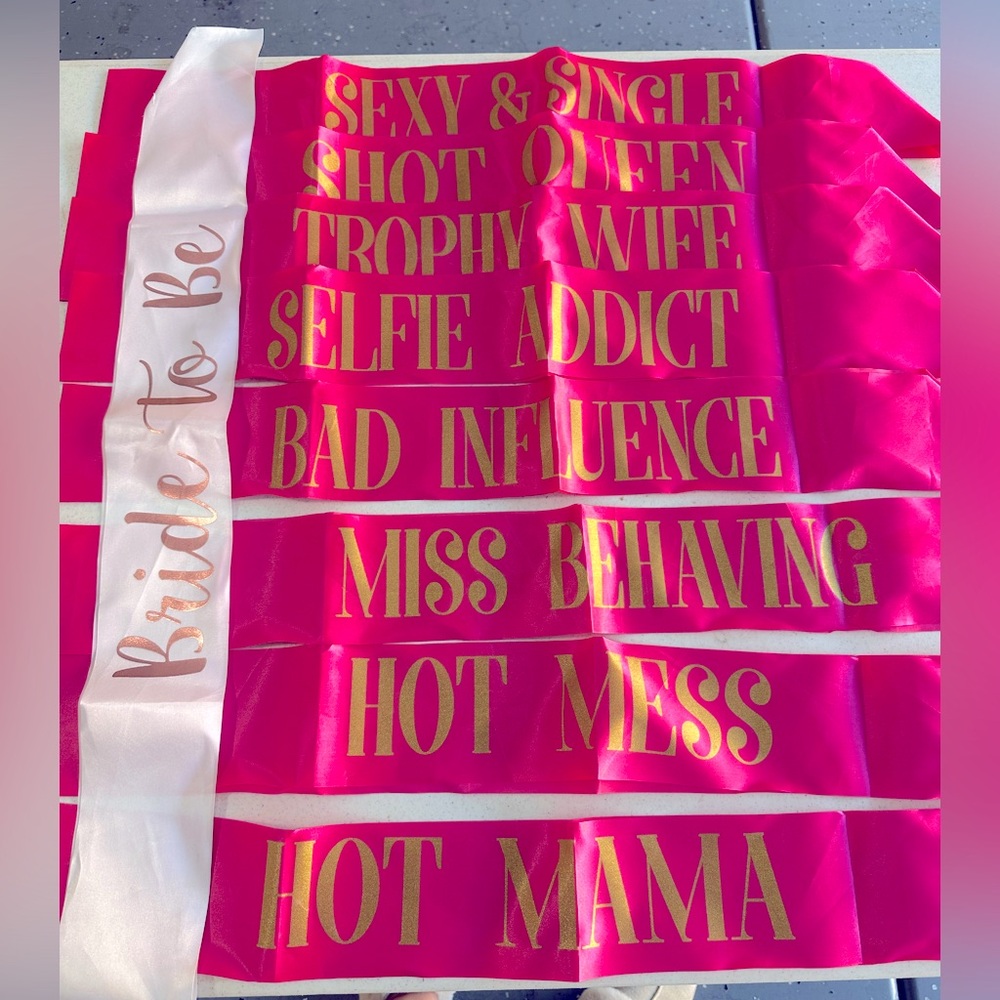 Bachelorette Sashes - great condition